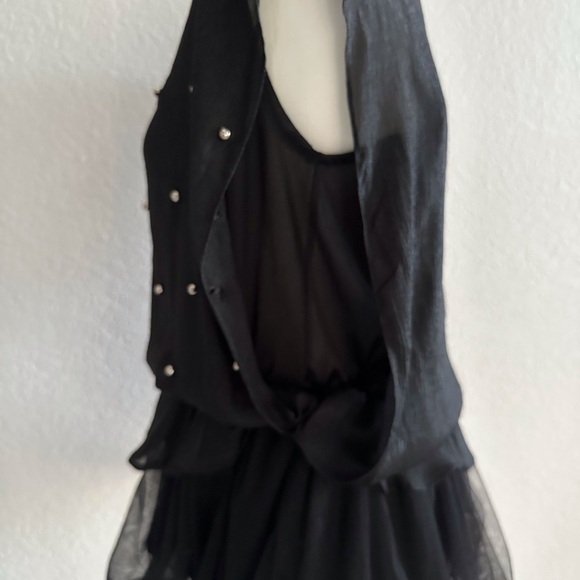 Elegant Black Blouse with Pearl Accents NWOT - Picture 5 of 10
